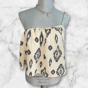 Zara one strap pattern top